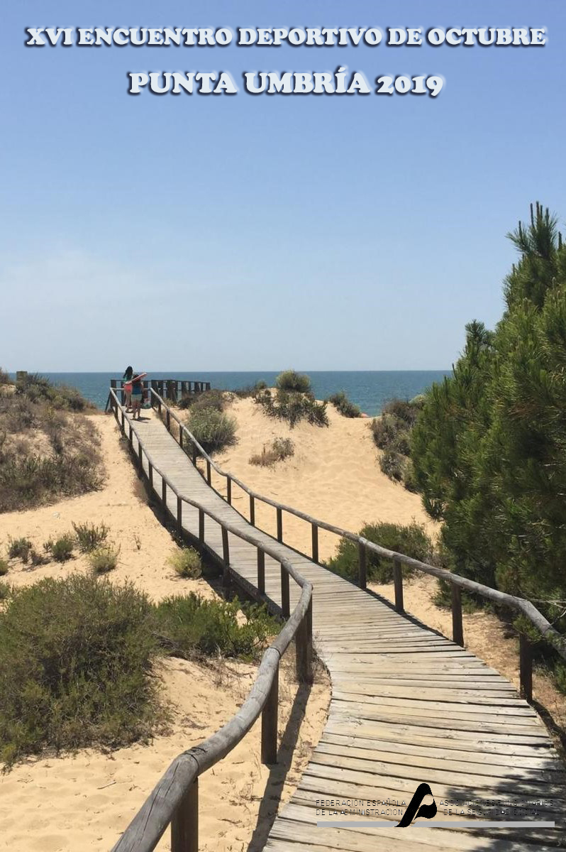 Cartel de los encuentros golf y padel de Punta Umbria 2019