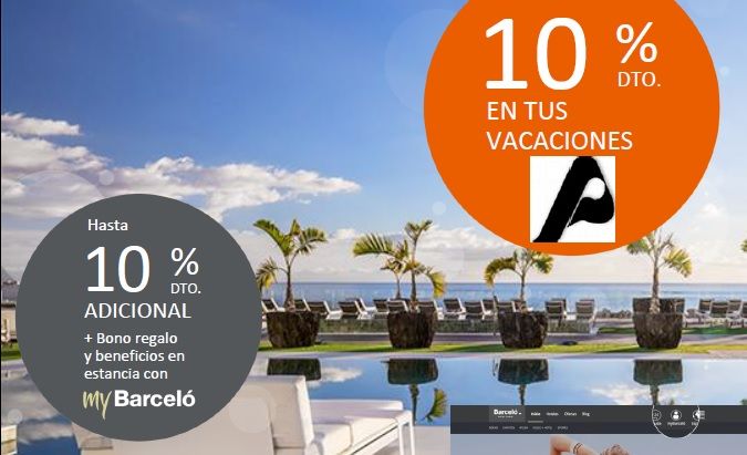 Acuerdo Vacaciones y Escapadas en Barceló Hotel Group 2019