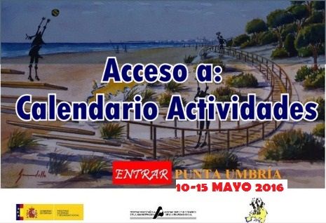 Calendario actividades Punta Umbria 2016